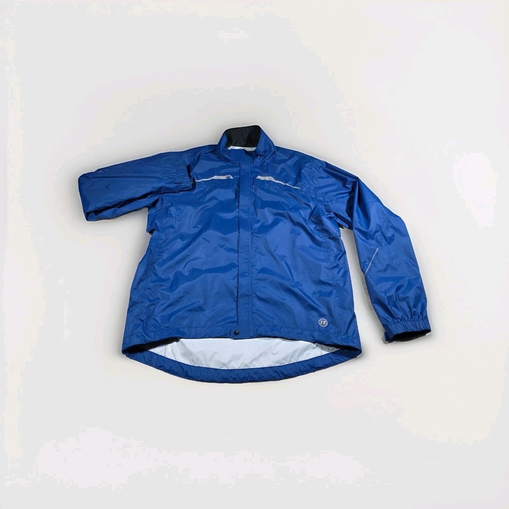 Novara Mens XL Blue Reflective Cycling Windbreaker Jacket‎ Full Zip Bike Jacket